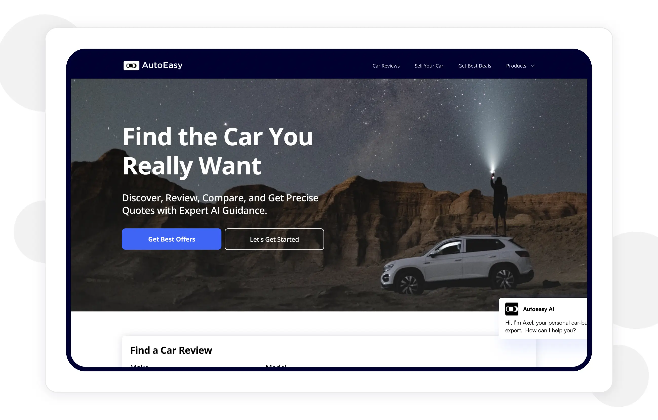 AI-Powered Car Shopping Website Development